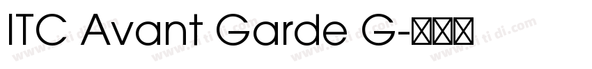 ITC Avant Garde G字体转换